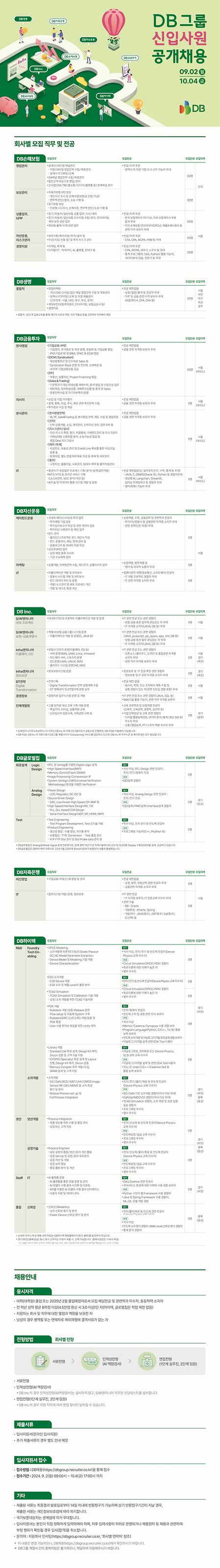 DB그룹_24하 신입사원 공개채용