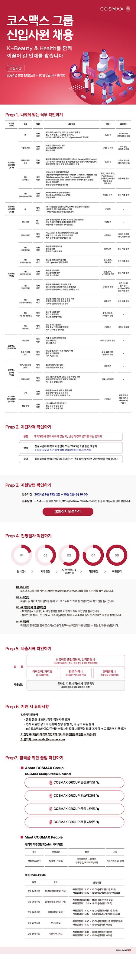 2024(하) 코스맥스그룹 모집공고문