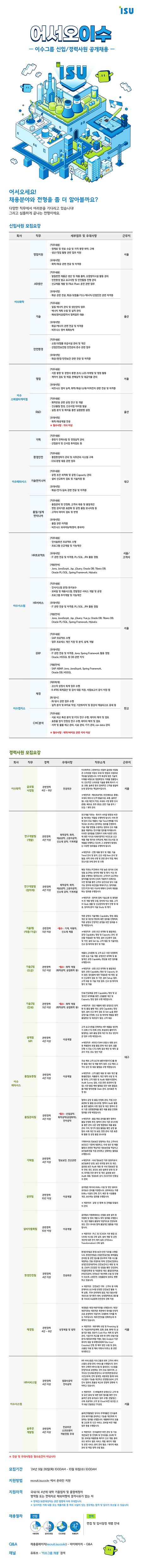 2024 하반기 이수그룹 신입 경력 채용